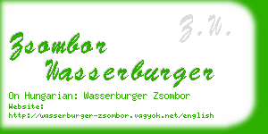 zsombor wasserburger business card